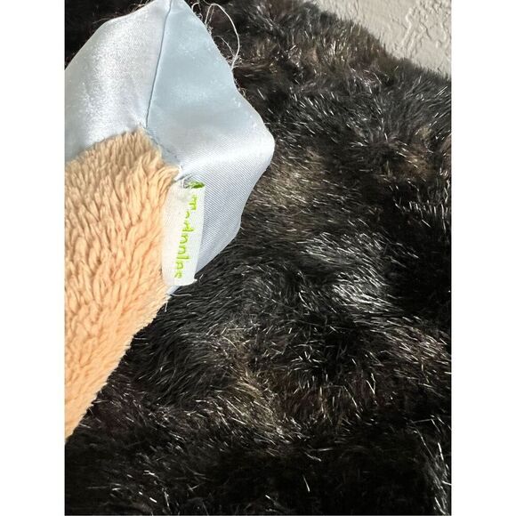 baby lovey security blanket, Tan with Pink trim. monkey by Tadpoles - Picture 4 of 4